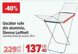 Carrefour Uscător rufe din aluminiu, Sienna Leifheit Ofertă