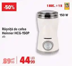 Carrefour Râșniță de cafea Heinner HCG-150P Ofertă