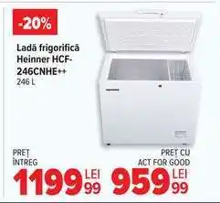 Carrefour Ladă frigorifică Heinner HCF-246CNHE++ Ofertă