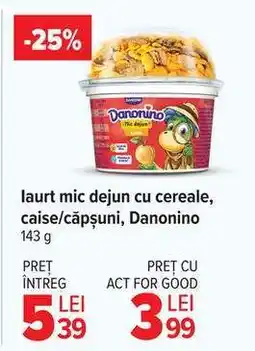 Carrefour Iaurt mic dejun cu cereale, caise/căpșuni Danonino Ofertă