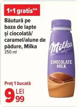 Carrefour Băutură pe bază de lapte și ciocolată/caramel/alune de pădure, Milka Ofertă