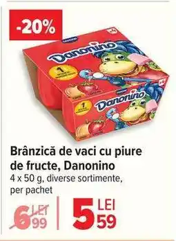 Carrefour Brânzică de vaci cu piure de fructe Danonino Ofertă