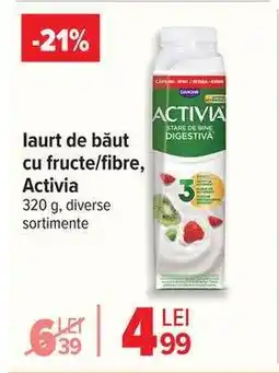 Carrefour Iaurt de băut cu fructe/fibre, Activia Ofertă
