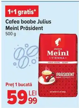 Carrefour Cafea boabe Julius Meinl Präsident Ofertă