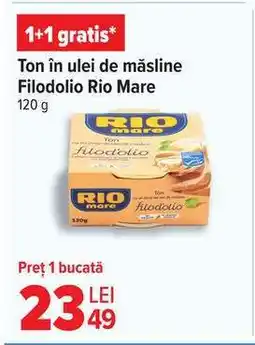 Carrefour Ton în ulei de măsline filodolio Rio Mare Ofertă