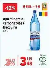 Carrefour Apă minerală carbogazoasă Bucovina 1.5 L Ofertă