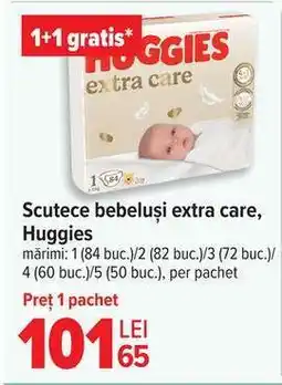 Carrefour Scutece bebeluși extra care, Huggies Ofertă
