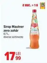 Carrefour Sirop Mautner zero zahăr Ofertă