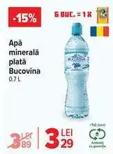 Carrefour Apă minerală plată Bucovina 0.7 L Ofertă