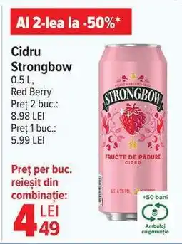 Carrefour Cidru Strongbow Ofertă