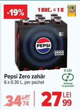 Carrefour PEPSI Zero Zahăr Ofertă