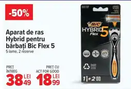 Carrefour Aparat de ras Hybrid pentru bărbați Bic Flex 5 Ofertă