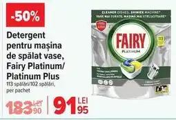 Carrefour Detergent pentru mașina de spălat vase, Fairy Platinum/Platinum Plus Ofertă