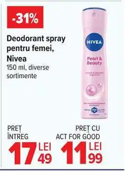 Carrefour Deodorant spray pentru femei Nivea Ofertă