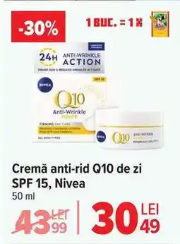 Carrefour Cremă anti-rid Q10 de zi SPF 15, Nivea Ofertă