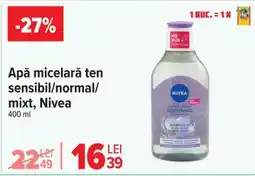 Carrefour Apă micelară ten sensibil/normal/mixt, Nivea Ofertă