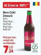 Carrefour Bere Csiki Zmeură Ofertă
