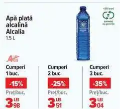 Carrefour Apă plată alcalină Alcalia 1.5L Ofertă
