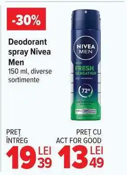 Carrefour Deodorant spray Nivea Men Ofertă