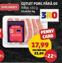 Penny Cotlet Porc Fără Os Ofertă