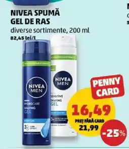 Penny NIVEA SPUMĂ GEL DE RAS Ofertă