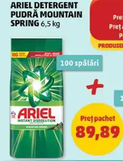 Penny ARIEL DETERGENT PUDRĂ MOUNTAIN SPRING Ofertă