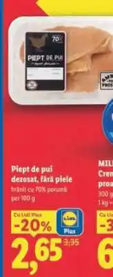 Lidl Piept de pui dezosat, fără piele Ofertă