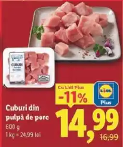 Lidl Cuburi din pulpă de porc Ofertă