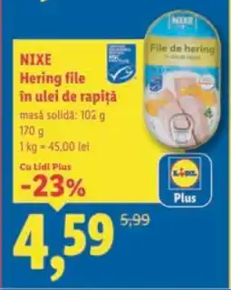 Lidl NIXE Hering file în ulei de rapiță Ofertă