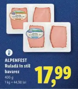 Lidl Alpenfest Ruladă în stil bavarez Ofertă
