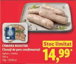 Lidl Cămara Noastră Cârnați de porc, condimentați Ofertă
