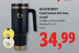 Lidl SILVERCREST Cană termos din inox, cu pai Ofertă