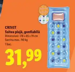 Lidl CRIVIT Saltea plajă, gonflabilă Ofertă