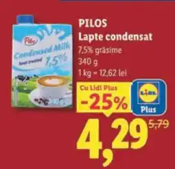 Lidl PILOS Lapte condensat Ofertă