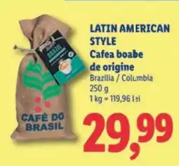 Lidl LATIN AMERICAN STYLE Cafea boabe de origine Ofertă