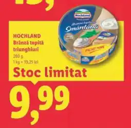 Lidl HOCHLAND Brânzâ topită triunghiuri Ofertă