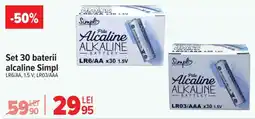 Carrefour Set 30 baterii alcaline Simpl Ofertă