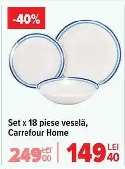 Carrefour Set x 18 piese veselă, Carrefour Home Ofertă