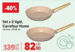 Carrefour Set x 2 tigăi, Carrefour Home Ofertă