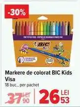 Carrefour Markere de colorat BIC Kids Visa Ofertă