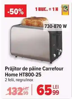 Carrefour Prăjitor de pâine Carrefour Home HT800-25 Ofertă
