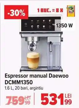 Carrefour Espressor manual Daewoo DCMM1350 Ofertă