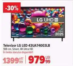 Carrefour Televizor LG LED 43UA74003LB Ofertă