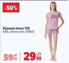 Carrefour Pijamale femei TEX Ofertă