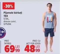 Carrefour Pijamale bărbați TEX Ofertă