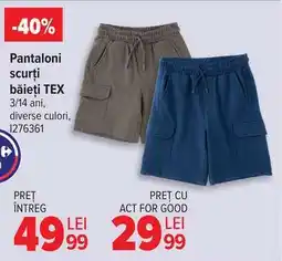Carrefour Pantaloni scurți băieți, TEX Ofertă