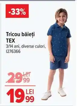 Carrefour Tricou băieți, TEX Ofertă