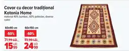 Carrefour Covor cu decor tradițional Kotonia Home 60x90 cm Ofertă