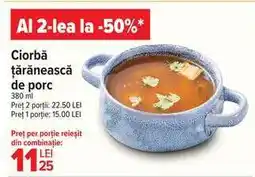 Carrefour Ciorbă țărănească de porc Ofertă