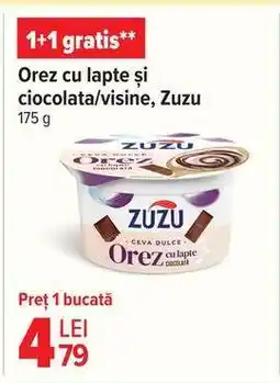 Carrefour Orez cu lapte și ciocolata/vișine, Zuzu Ofertă